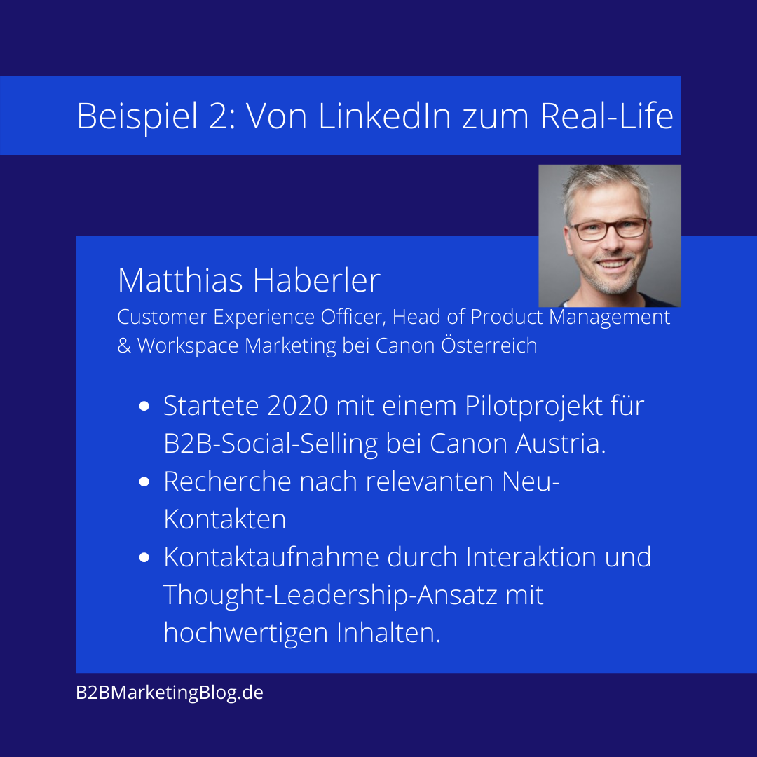 Social-Selling-Beispiel Matthias Haberler